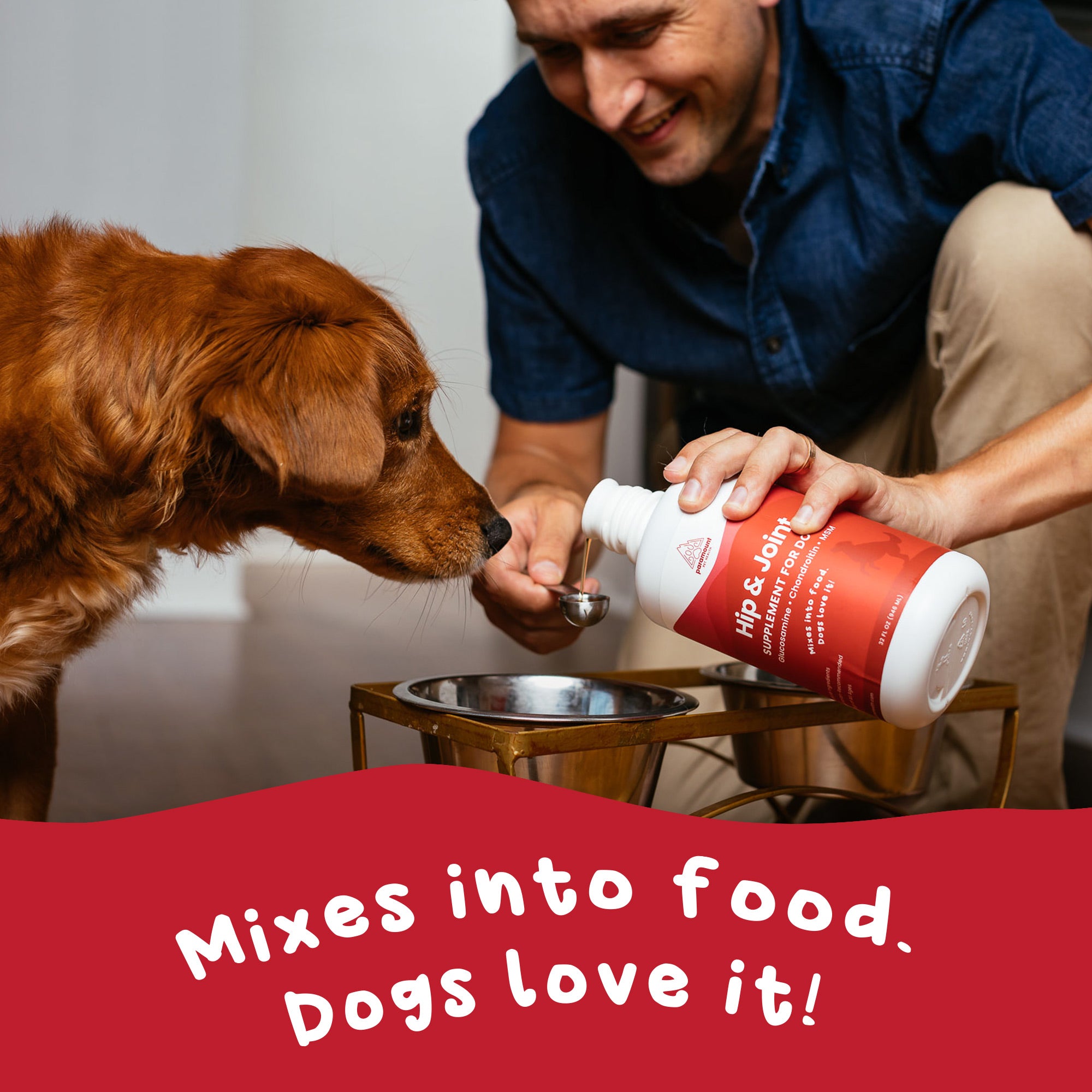 liquid glucosamine for dogs mixes well into food
