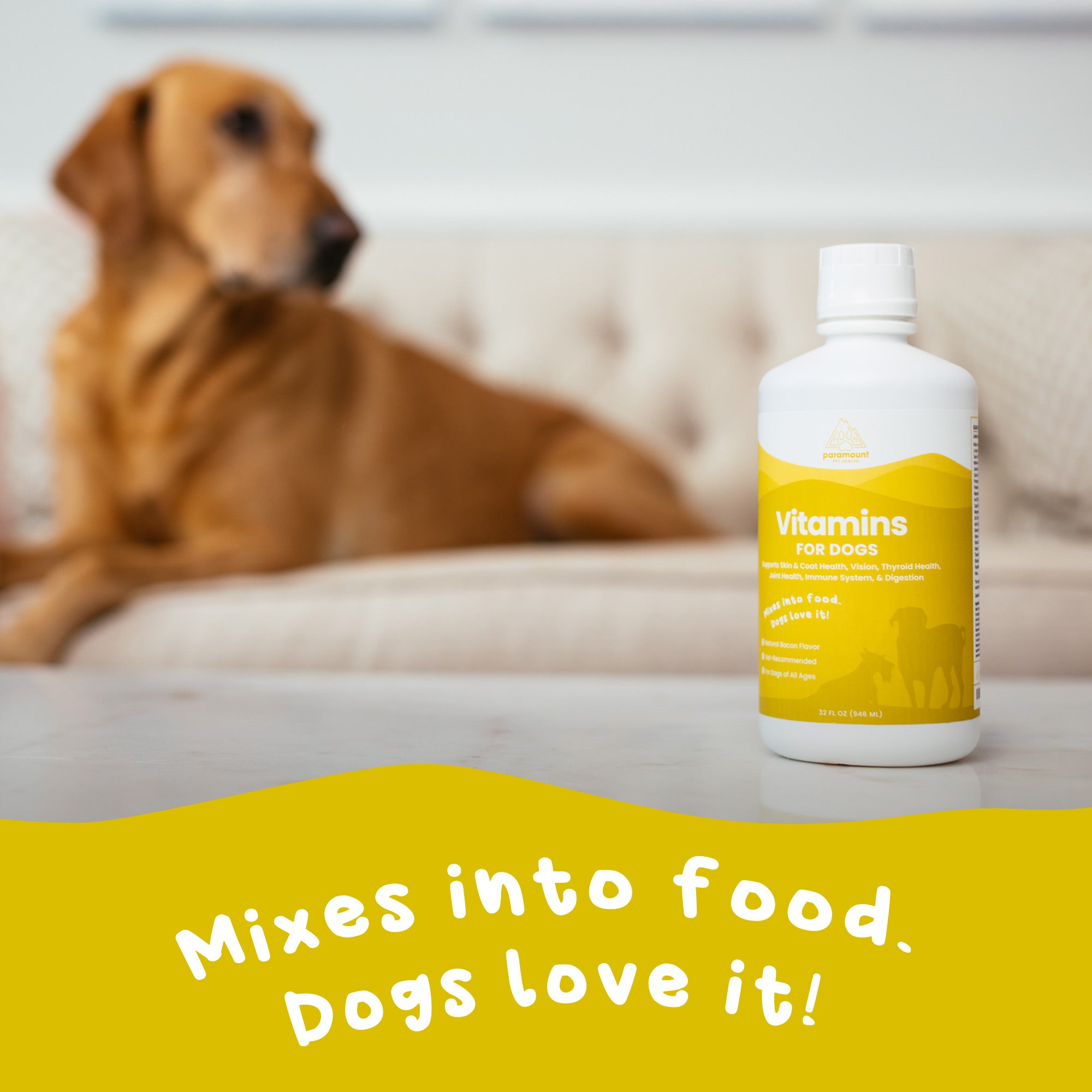 liquid multivitamin for dogs mixes well into food